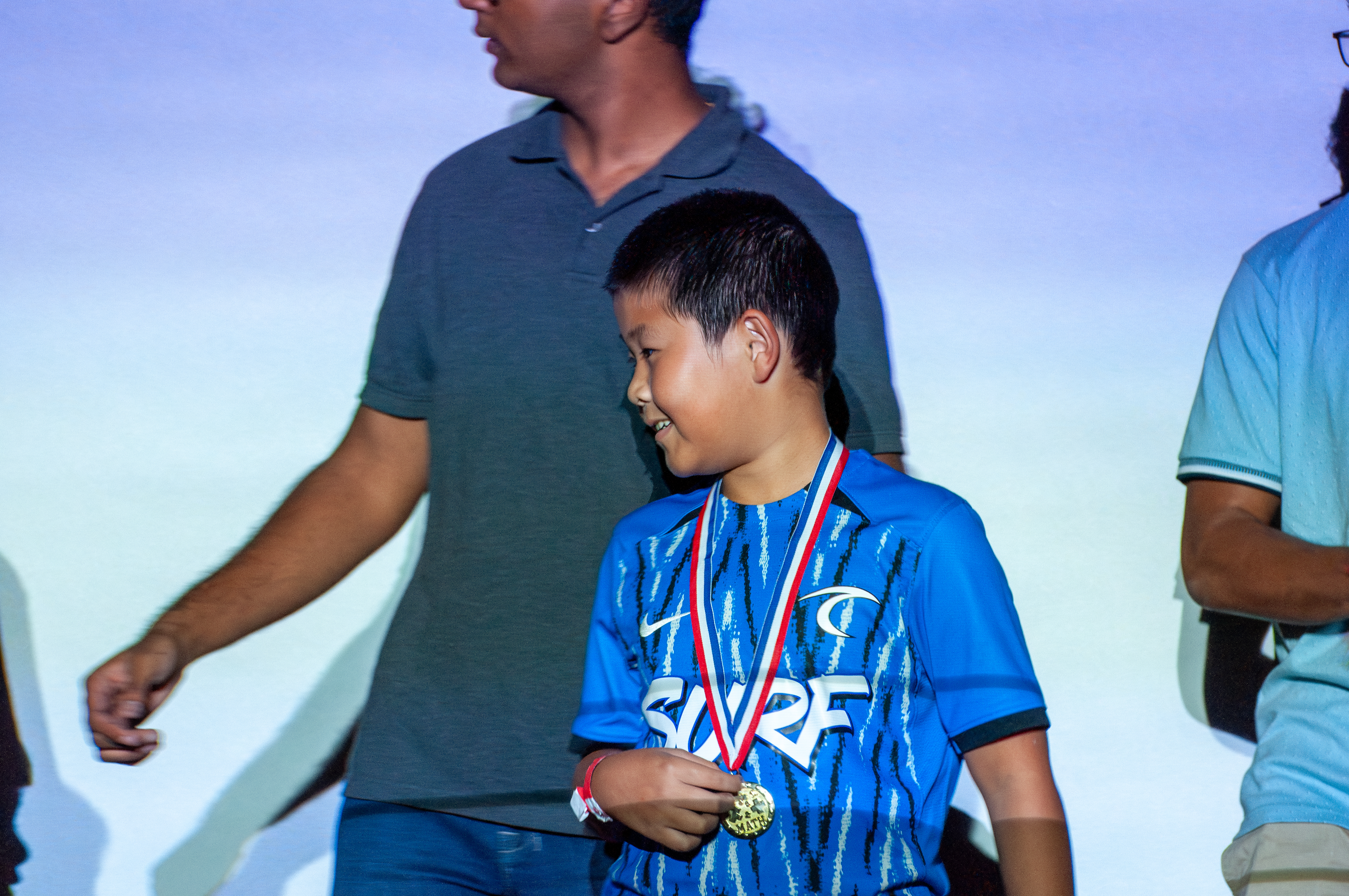 Winners walking on stage