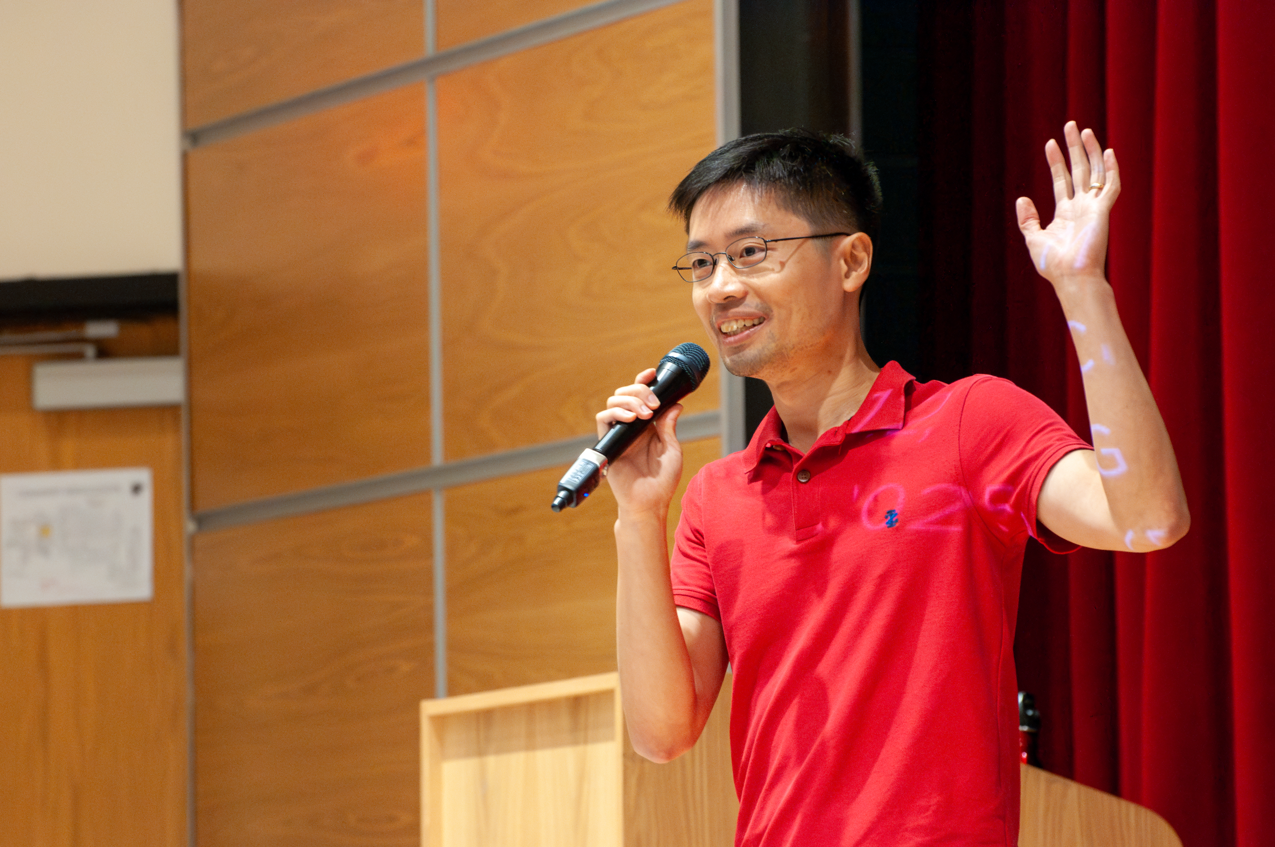 Families filling the auditorium