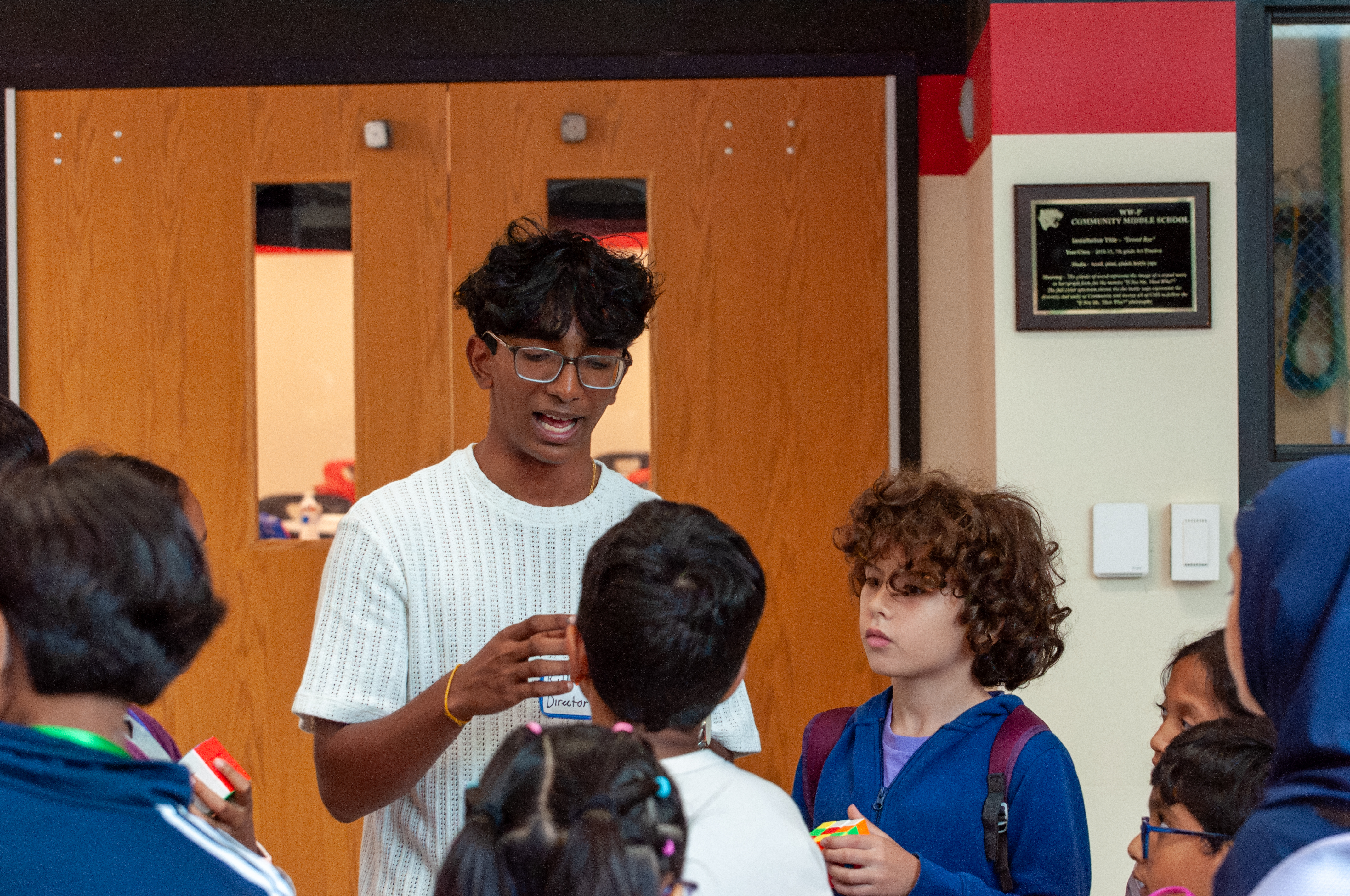 Students sharing ideas in a workshop