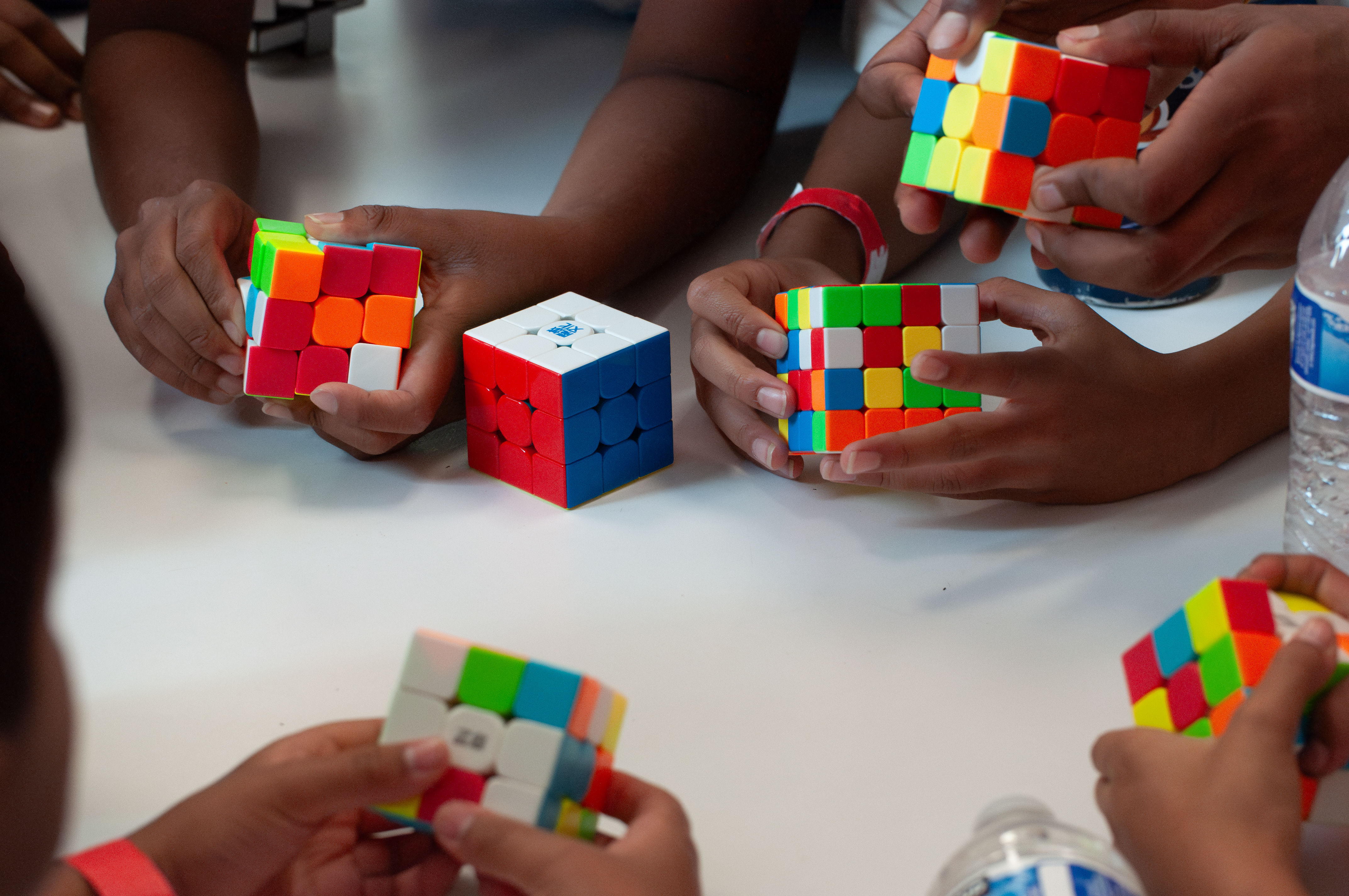 Hands raised during workshop