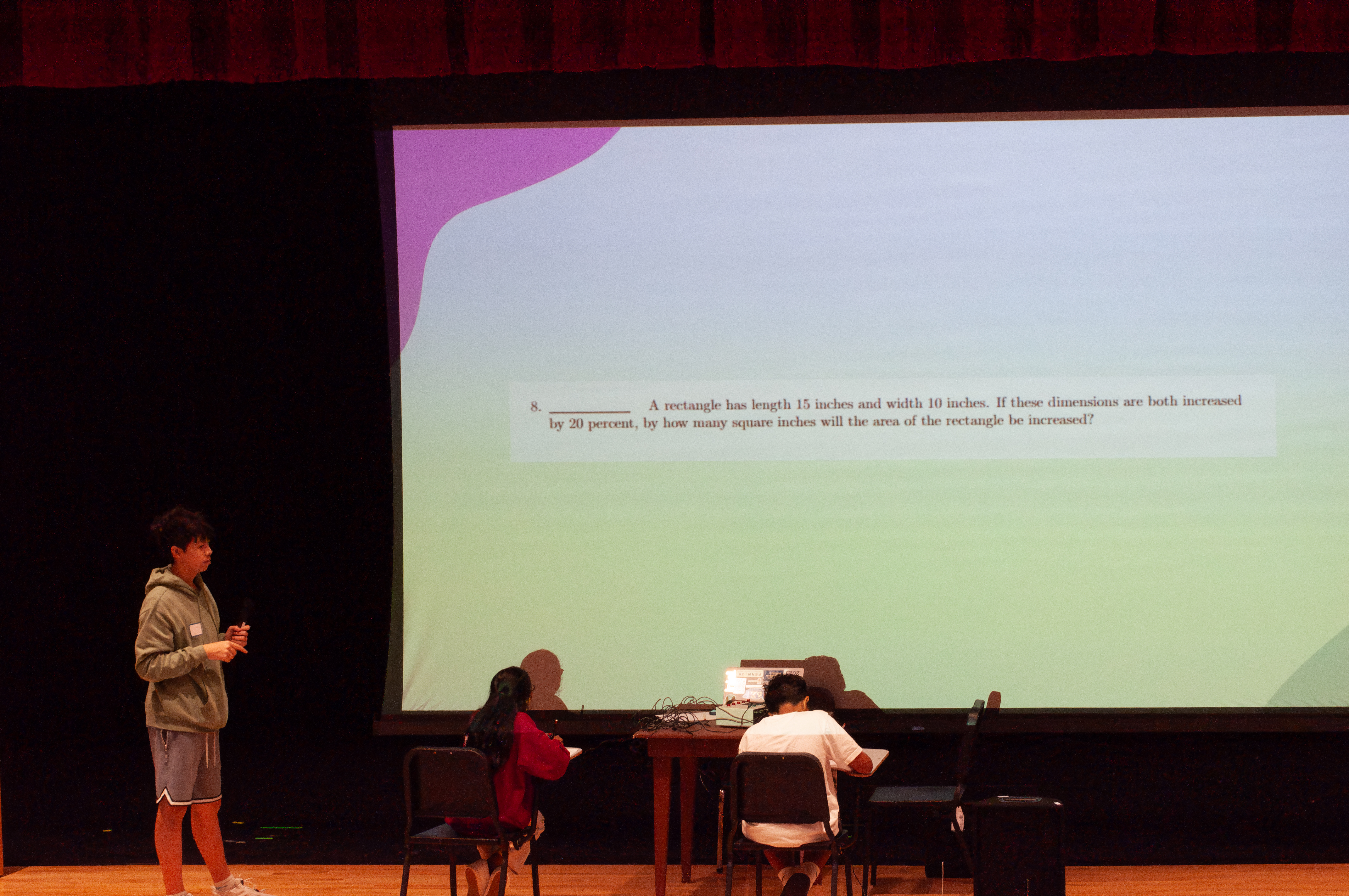 Volunteers leading an activity